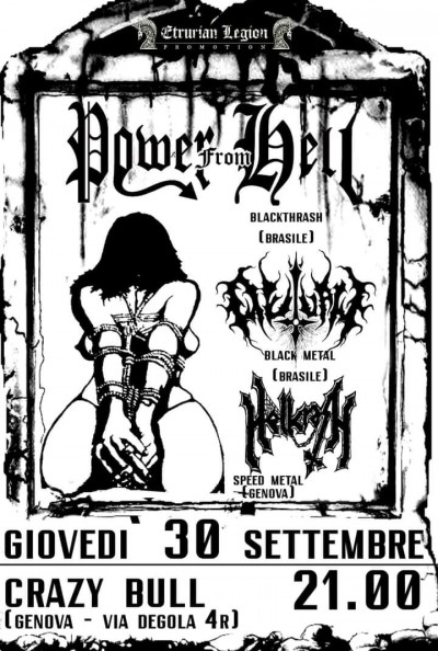 POWER FROM HELL + OUTLAW + HELLCRASH +TBA @ Crazy Bull