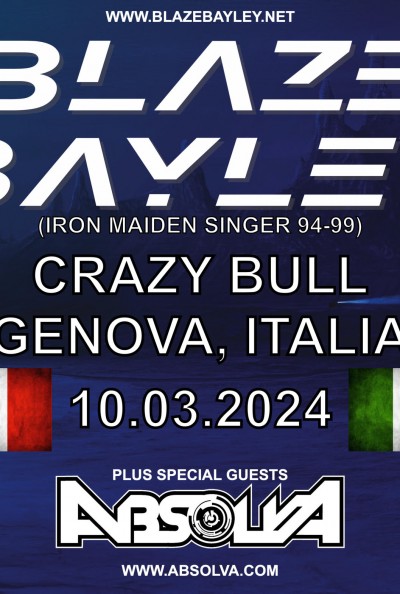 Blaze Bayley and Absolva at Crazy Bull Genova