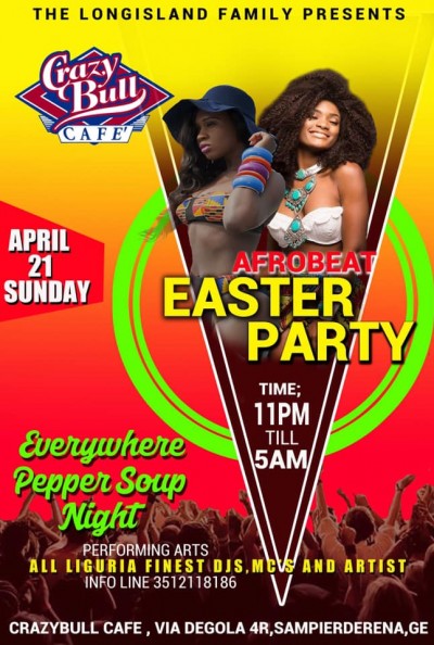 AFROBEAT EASTER PARTY at Crazy Bull