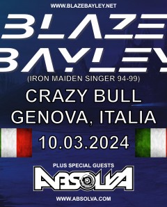 Blaze Bayley and Absolva at Crazy Bull Genova