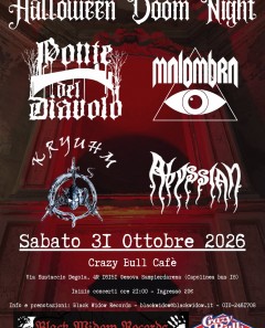 HALLOWEEN DOOM NIGHT @ Crazy Bull Genova