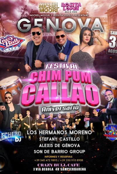 FESTIVAL CHIM PUM CALLAO LIVE CRAZY BULL GENOVA