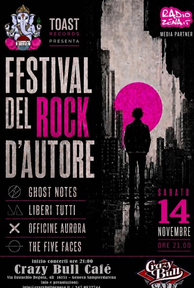  “Festival del Rock d’Autore” LIVE CRAZY BULL GENOVA